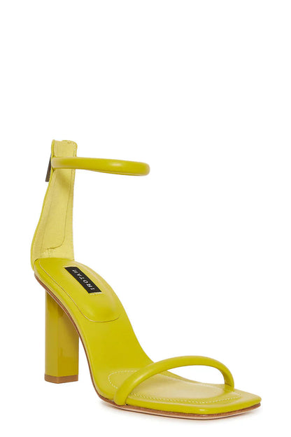Natori Glow Nappa Leather Block Heel Sandal - Citron