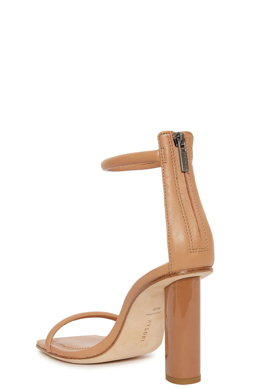 Natori Glow Nappa Leather Block Heel Sandal - Doe