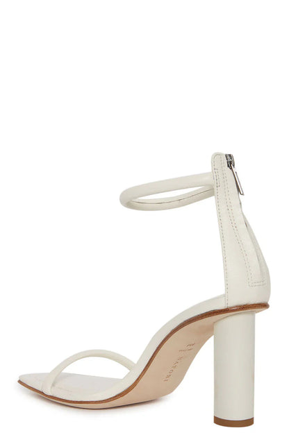Natori Glow Nappa Leather Block Heel Sandal - White