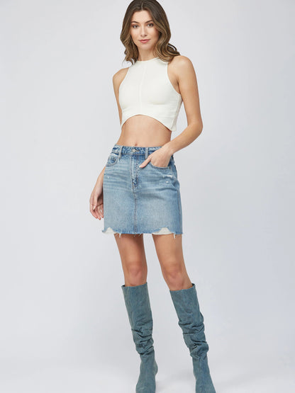 Ruby & Jenna Women's Denim Mini Skirt