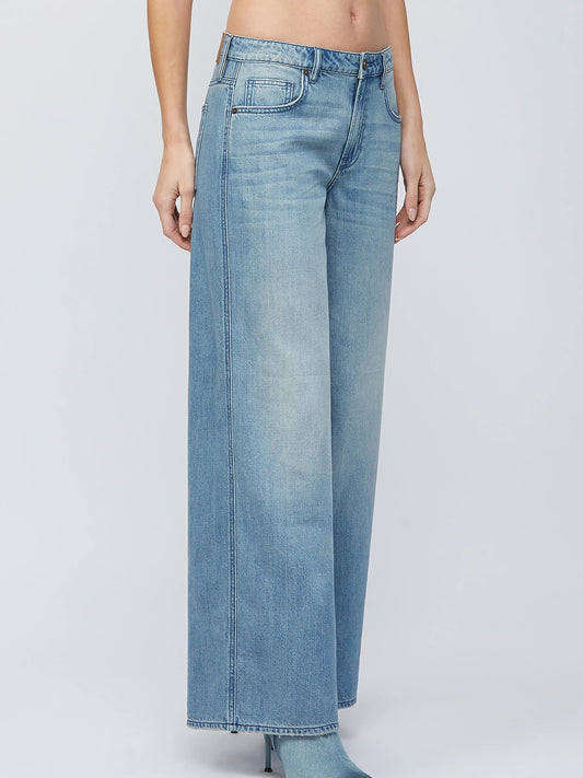 Ruby & Jenna Women's High Rise Wide Leg Pant