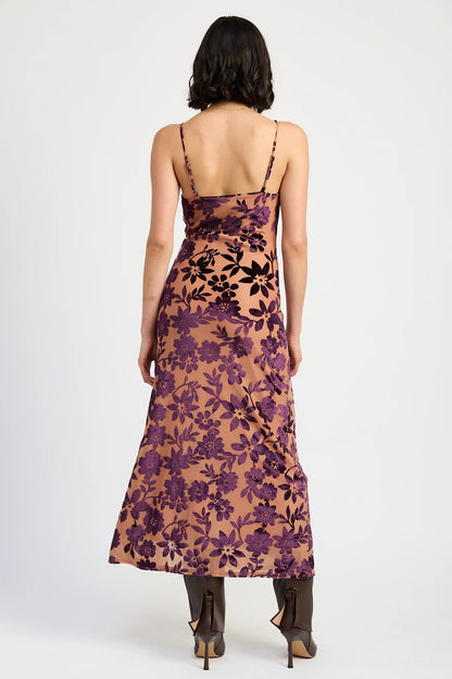 Ruby & Jenna Women's Cowl Neckline Maxi Dress