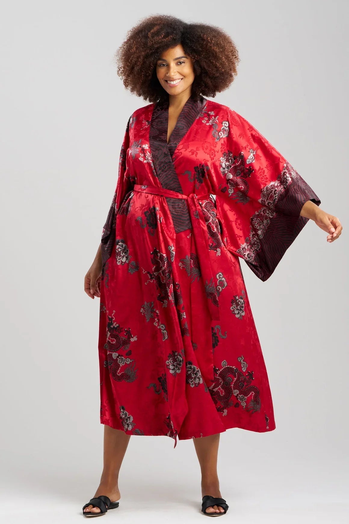 NATORI Imperial Dragon Jacquard Robe
