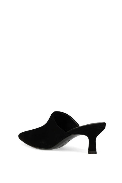 Natori Ine Suede Mule Heel - Black