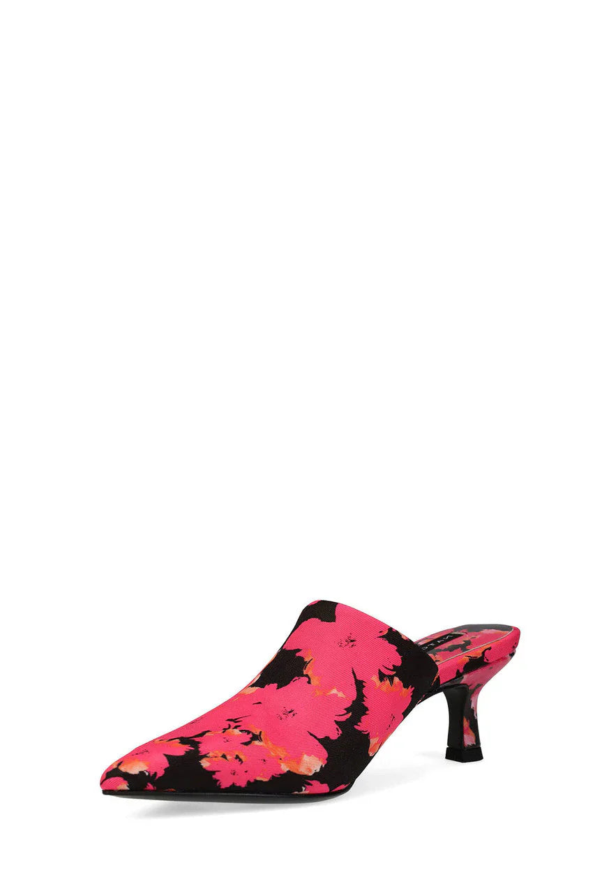 Natori Ine Suede Mule Heel - Pink/Orange