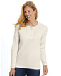 BLAIR Women's Top Long Sleeve Pointelle Henley Top (Women Plus) - x4