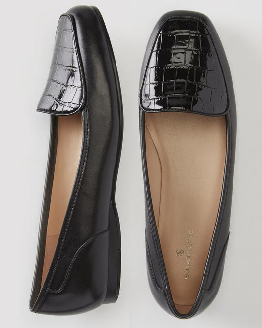 BLAIR Women’s Shoes Bandolino Liberty Loafers (Black Croc) - x2
