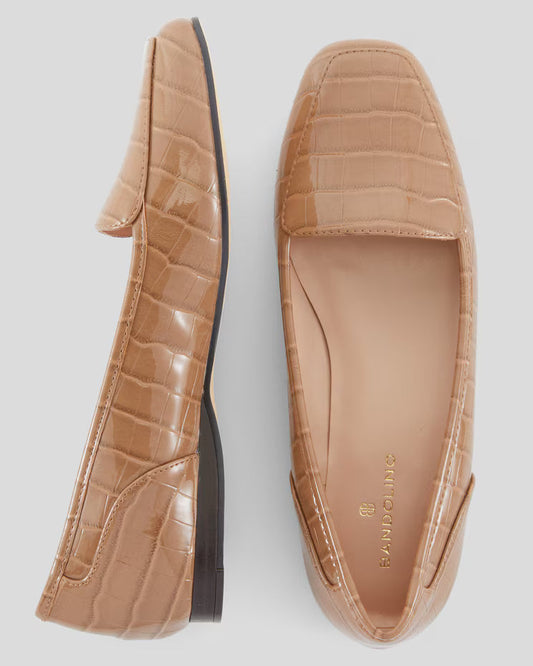 BLAIR Women’s Shoes Bandolino Liberty Loafers (Camel Croc) - x2