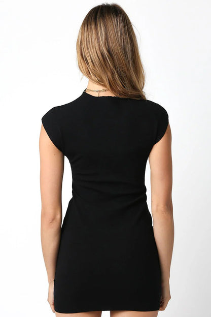 Ruby & Jenna Women's Sleeveless High Neck Dress