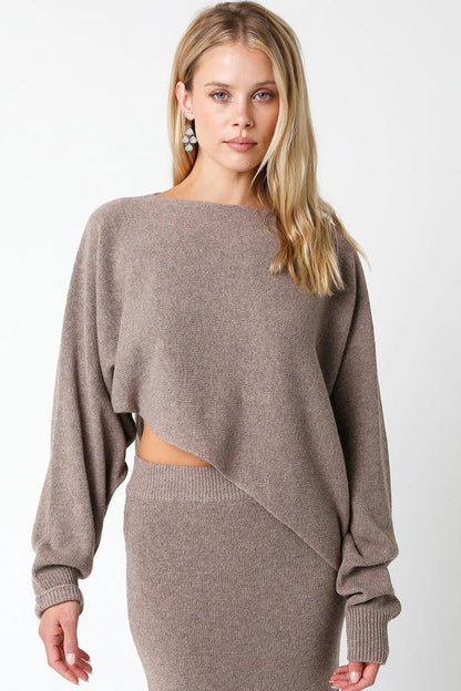 Ruby & Jenna Women's ASymmetrical Sweater