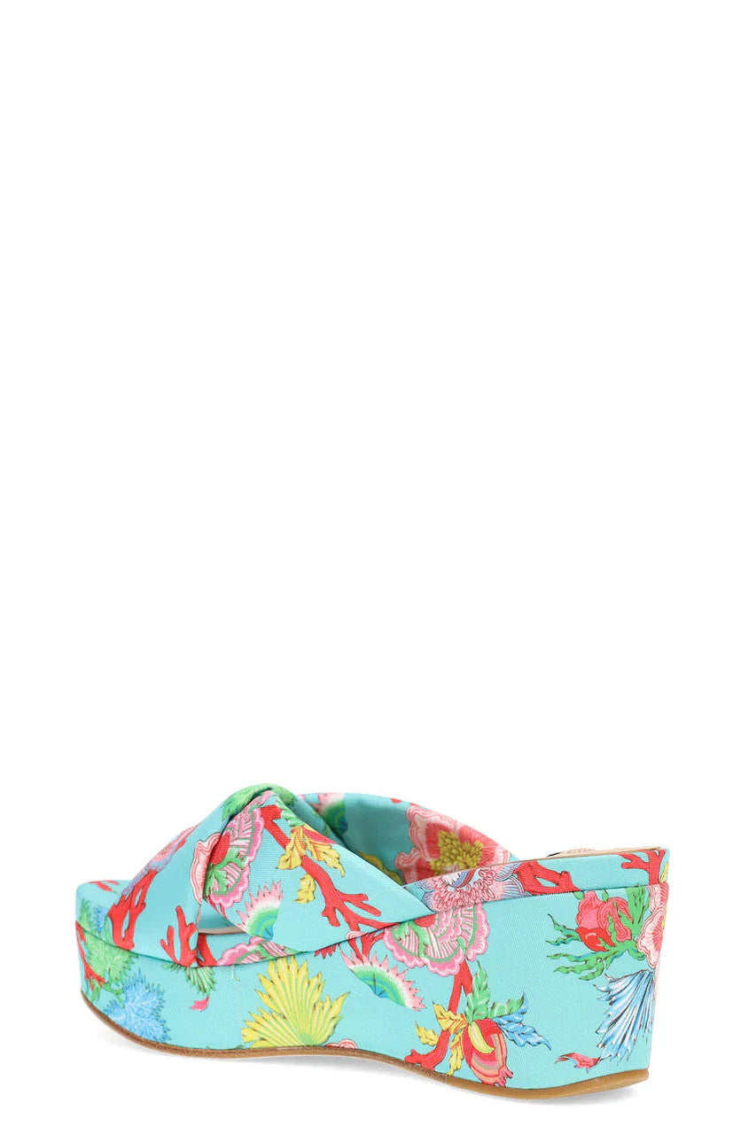 Natori Lanna Hinami Platform Thong Sandals - Aqua