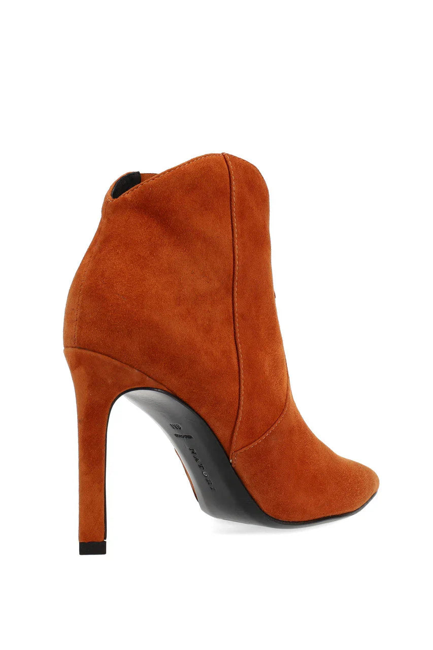 Natori Leiko Suede Heel Bootie - Cognac