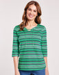 BLAIR Women’s Top Tie-Neck Stripe Top (Misses) - x4