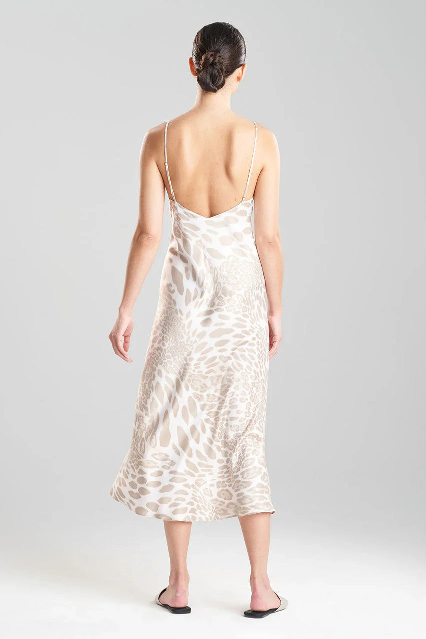 NATORI Luxe Leopard Slip Dress