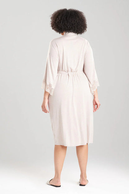 Natori Luxe Shangri-la TENCEL Robe - Heather Cashmere