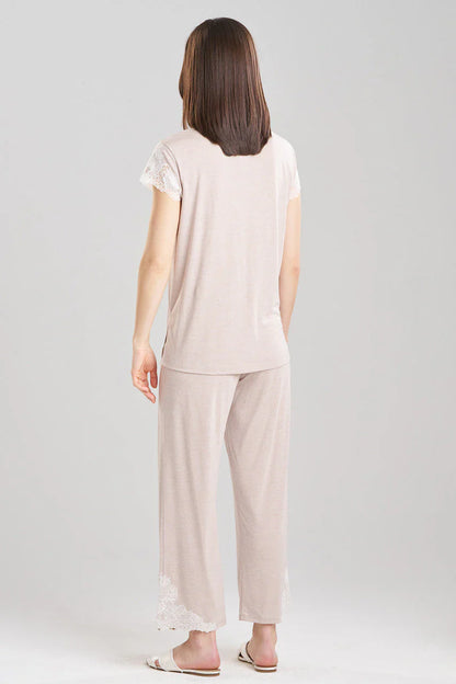 Natori Luxe Shangri-La TENCEL Notch PJ - Heather Cashmere