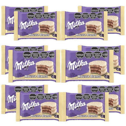 Pampa Direct Milka Alfajor Triple White Chocolate with Chocolate Mousse, 55 g / 2 oz (pack of 12)
