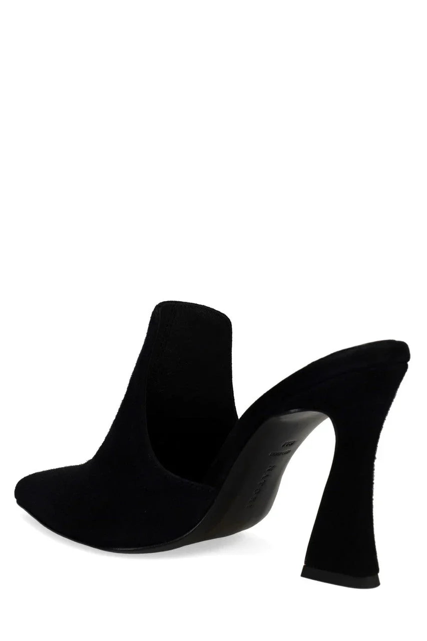 Natori Minh Suede Heel Mule - Black