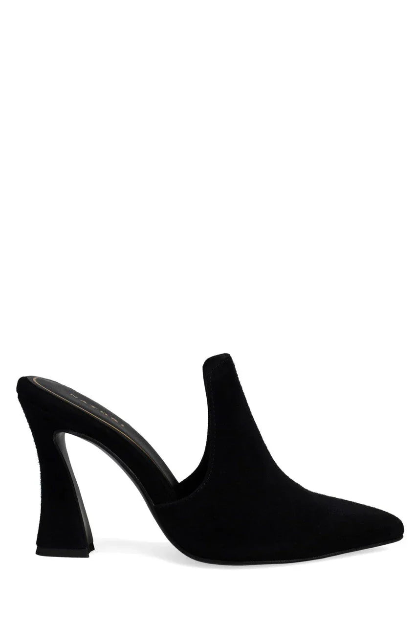 Natori Minh Suede Heel Mule - Black