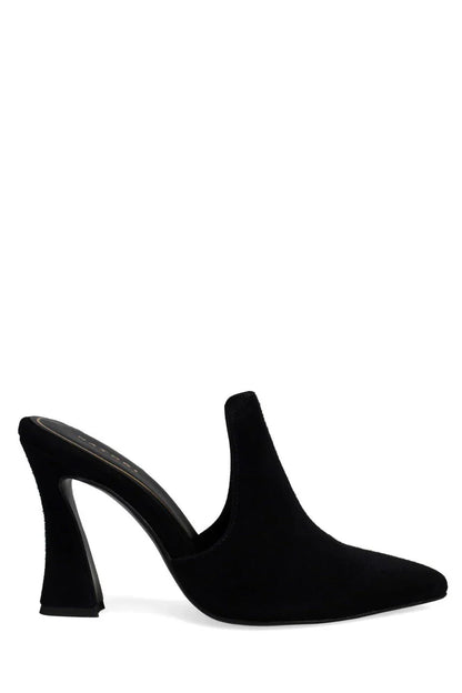 Natori Minh Suede Heel Mule - Black