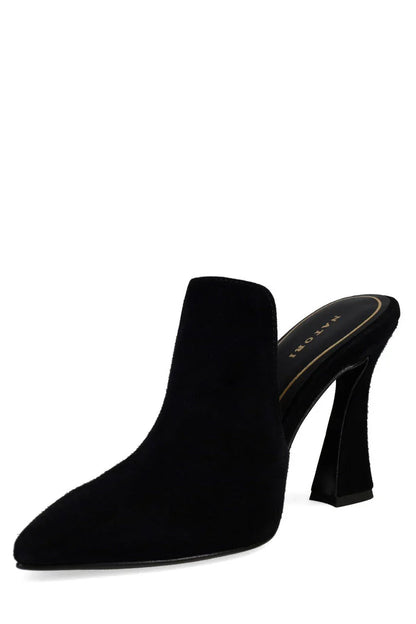Natori Minh Suede Heel Mule - Black