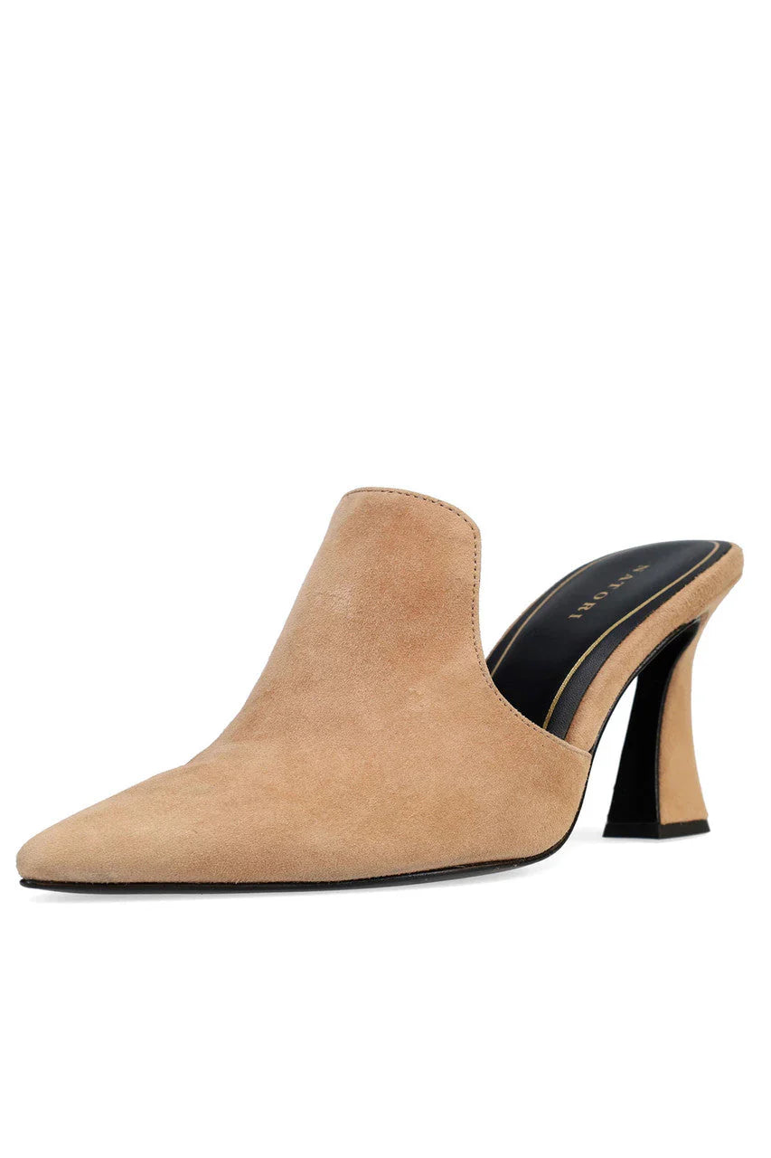 Natori Minh Suede Heel Mule - Doe