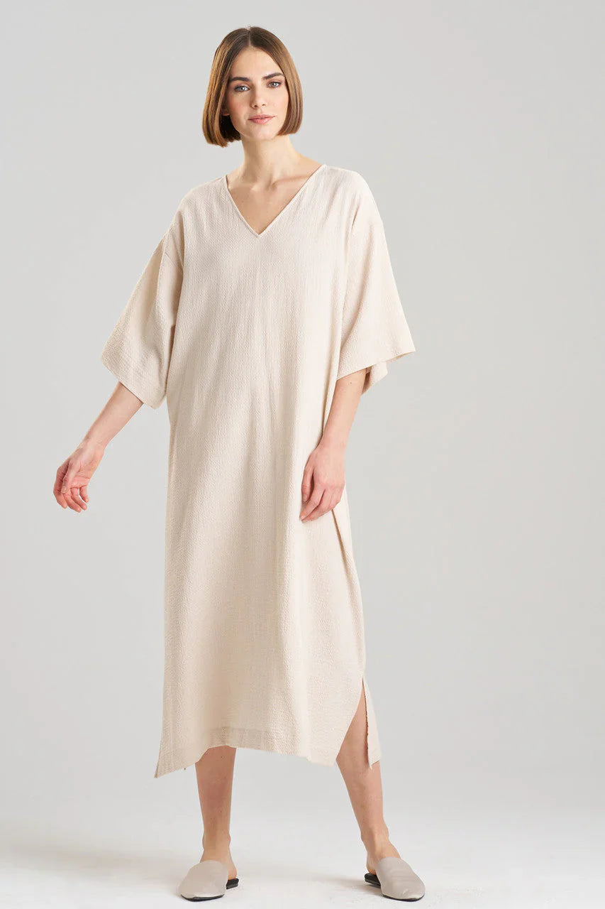 NATORI Onsen V-Neck Caftan - Sand Dune