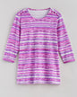 BLAIR Women's Tops Essential Knit Button-Trim Top 2 (Misses) -x3
