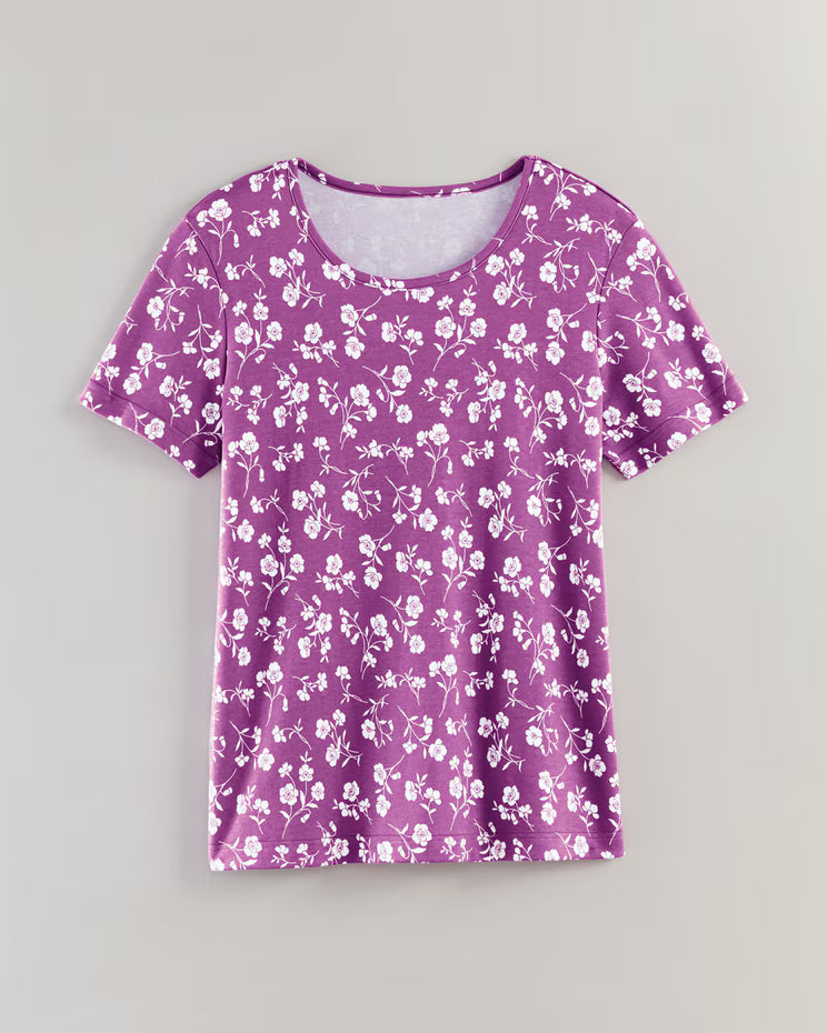BLAIR Women's Tops Essential Knit Short Sleeve Tee 3 (Petite) - x5