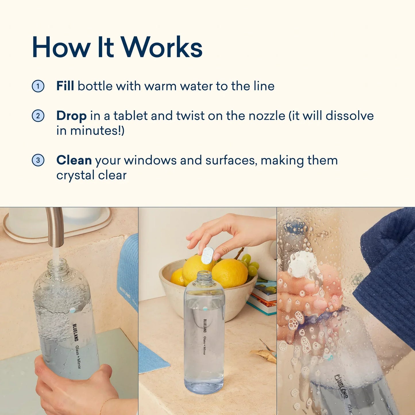 Blueland Glass + Mirror Cleaner Starter Set (x2)