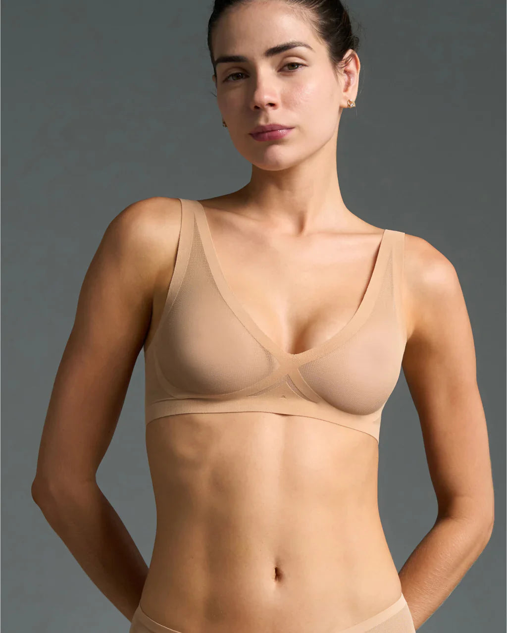 EBY Sheer Bralette - Champagne