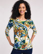 BLAIR Haband Women’s 3/4-Sleeve Print Artista Knit Top 2 (Women Plus) - x4
