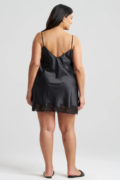 NATORI Peony Glamour Chemise - Black