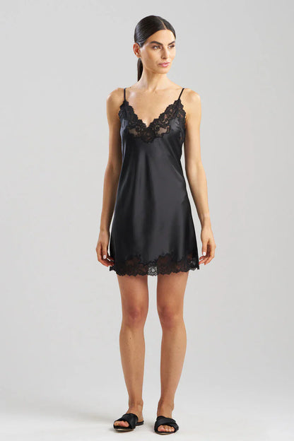 NATORI Peony Glamour Chemise - Black