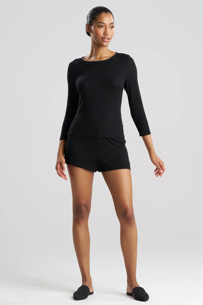 NATORI Rib Essentials Long Sleeve Shorts PJ