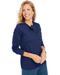 BLAIR Women's Top Long Sleeve Pointelle Henley Top 2 (Petite) - x4