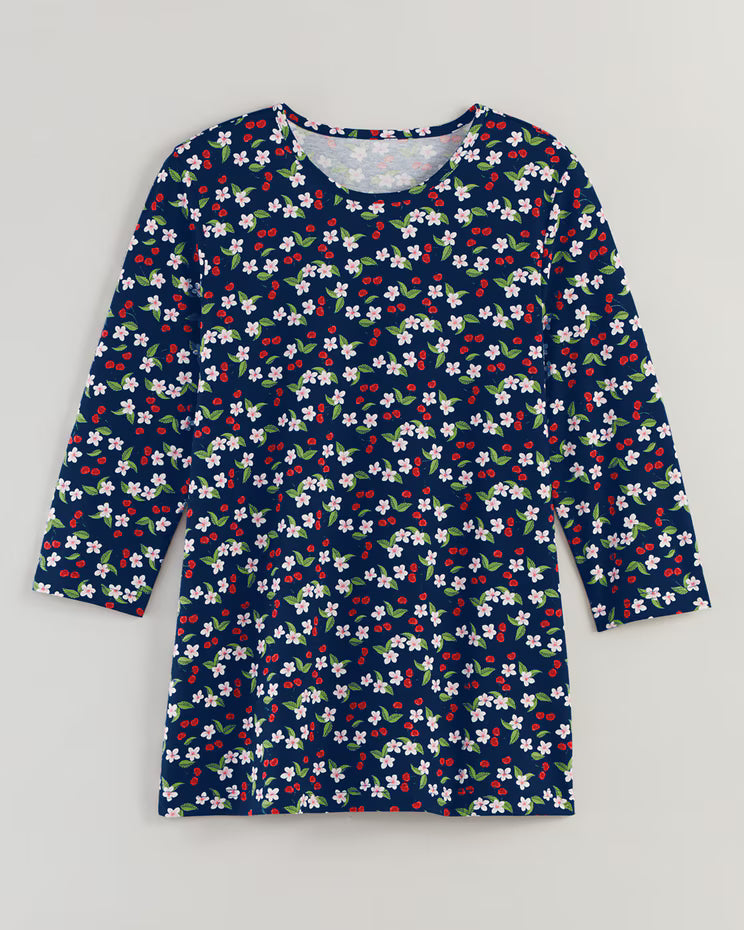 BLAIR Women's Tops Three-Quarter Sleeve Anytime Tee 4 (Petite) - x5