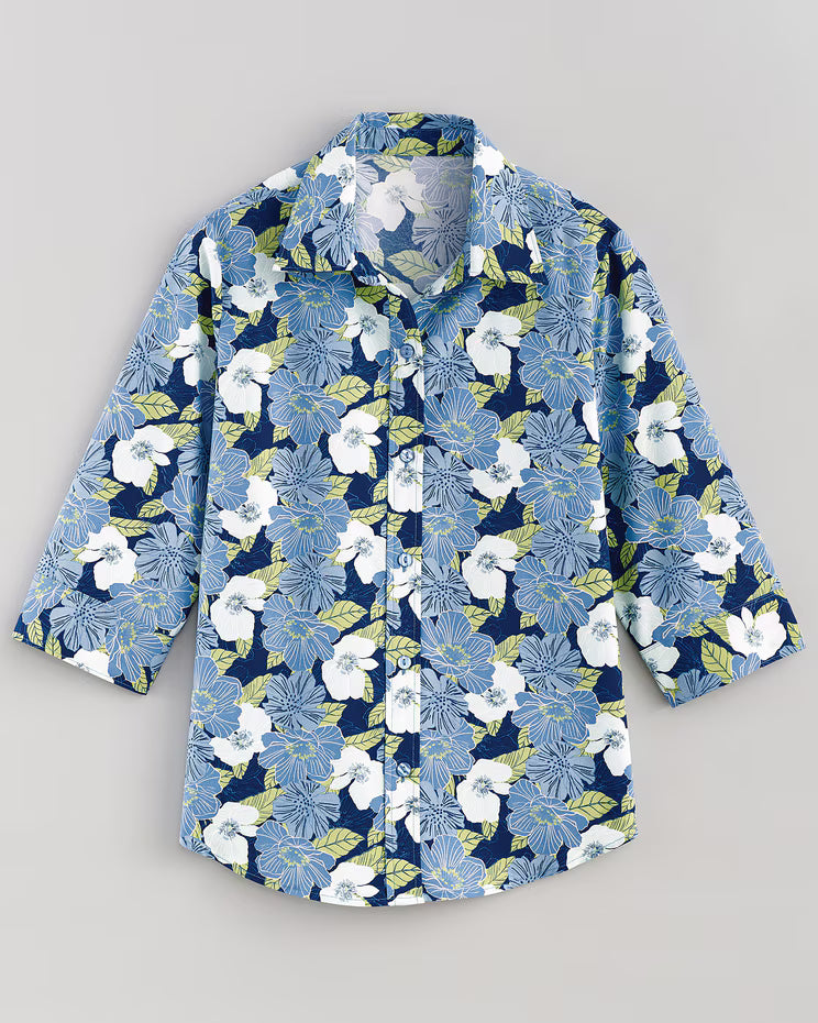 BLAIR Women's Tops Print Fiesta Shirt (Misses) - x3