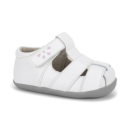 See Kai Run Brook (First Walker) White/Pink