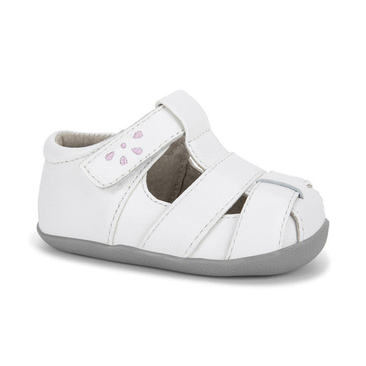 See Kai Run Brook (First Walker) White/Pink