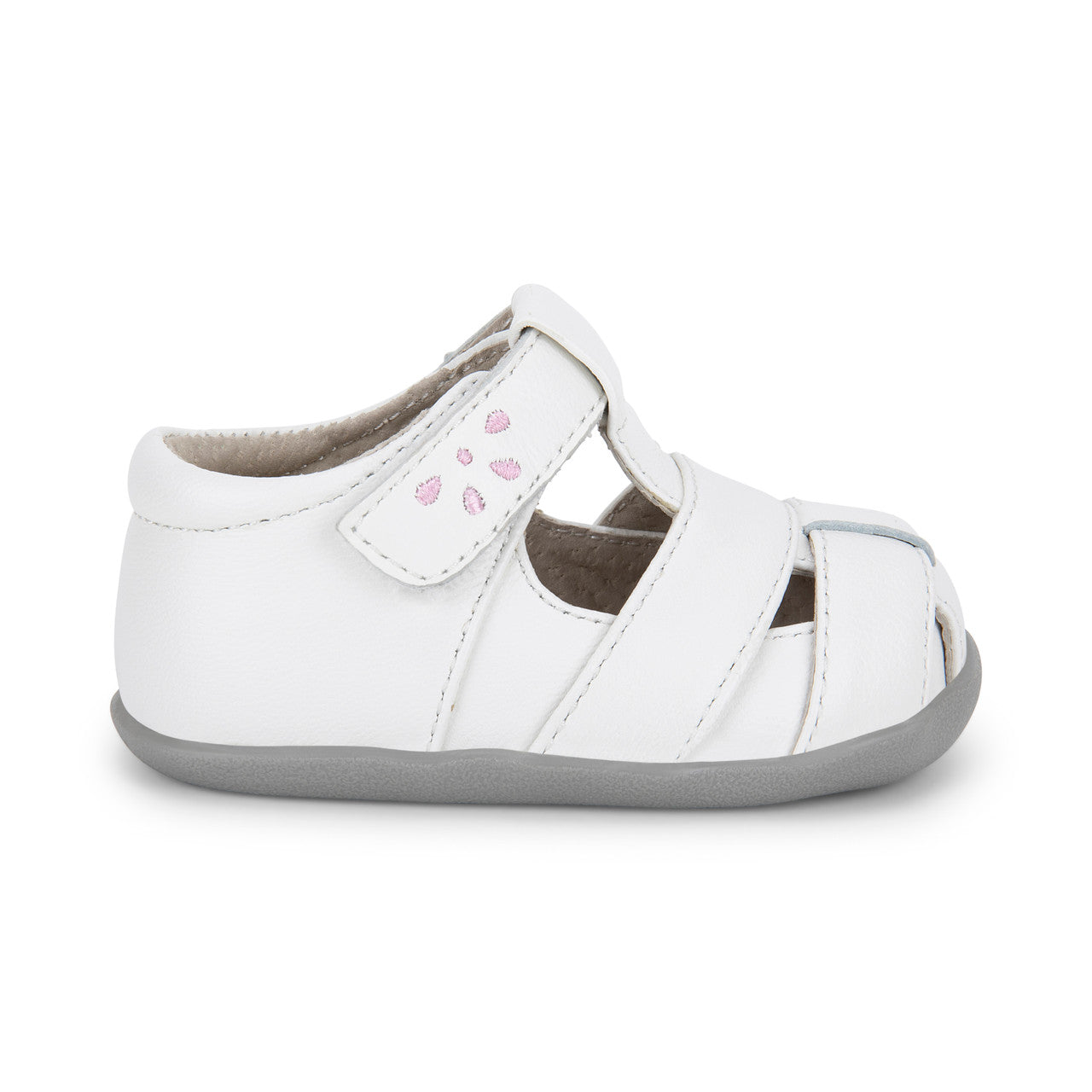 See Kai Run Brook (First Walker) White/Pink