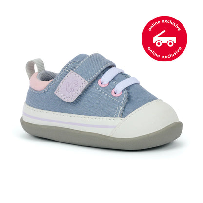 See Kai Run Stevie Mini (First Walker) Gray Denim
