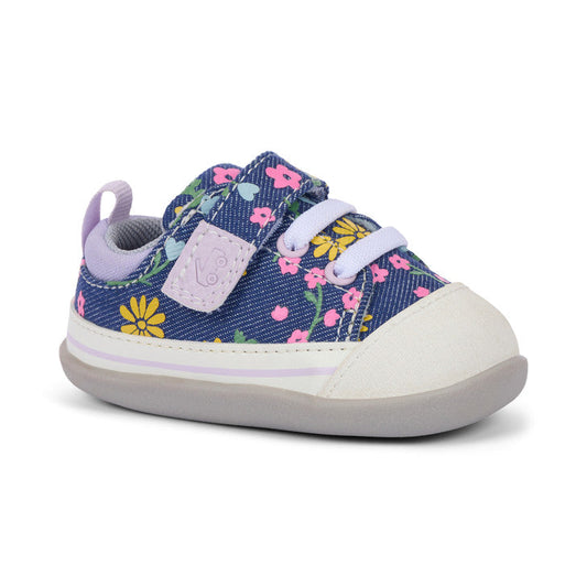 See Kai Run Stevie Mini (First Walker) Blue Denim/Floral