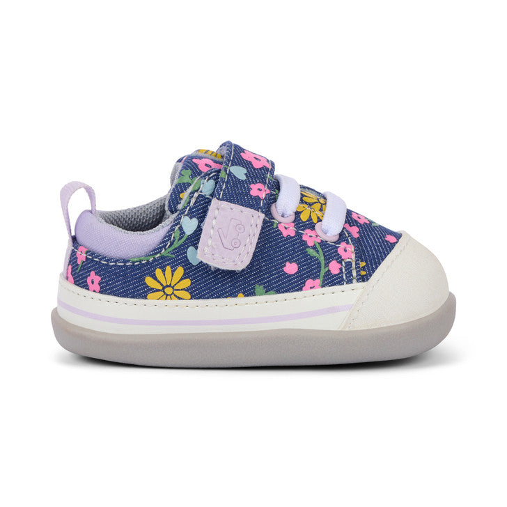 See Kai Run Stevie Mini (First Walker) Blue Denim/Floral