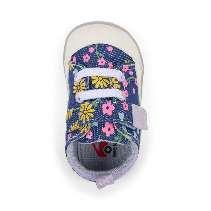 See Kai Run Stevie Mini (First Walker) Blue Denim/Floral