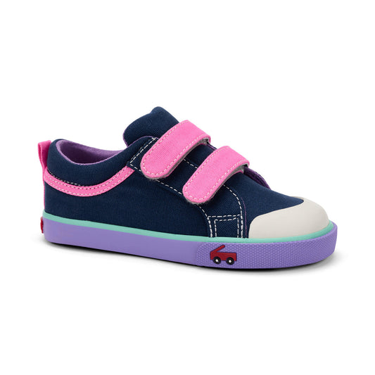 See Kai Run Girl's Robyne Navy/Hot Pink