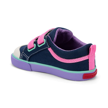 See Kai Run Girl's Robyne Navy/Hot Pink