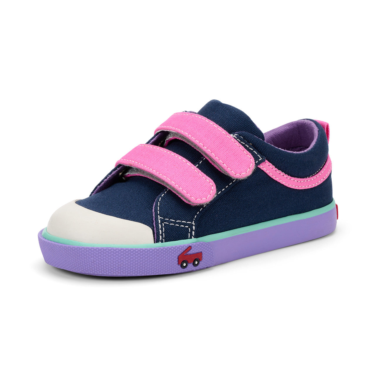 See Kai Run Girl's Robyne Navy/Hot Pink