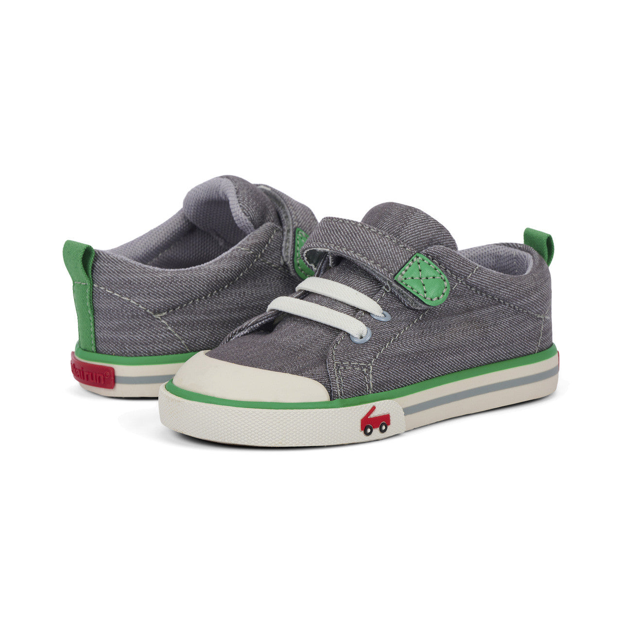 See Kai Run Stevie II Gray Denim/Green