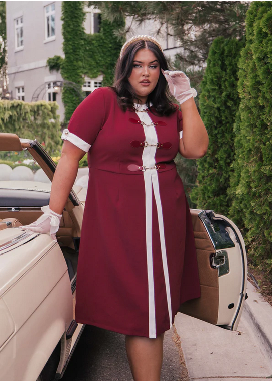 JessaKae Women's Grace Dress Burgundy